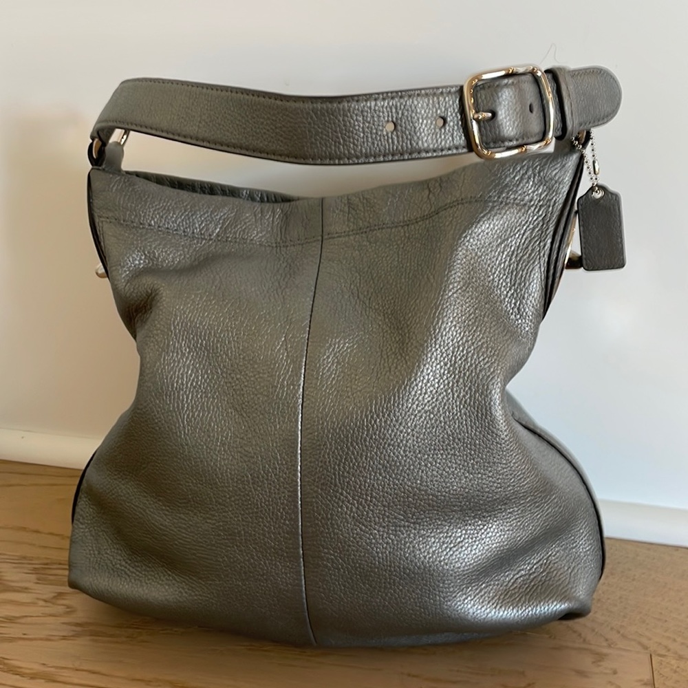 Coach Silver Leather purse